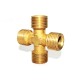 Brass Cross Four Way Adapter Male